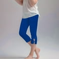 thumbnail image 1 of Girls Cropped Trousers Leggings Stretchy Athletic Tights Dance Workout Running Yoga Pants For Kids Teens Daily Wear, 1 of 6