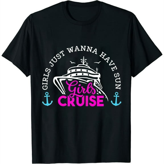 Girls Cruise outfits funny cruise trip Sun 2023 Va Cute Women's Tops | Short Sleeve T-Shirt with Stylish Graphic Design