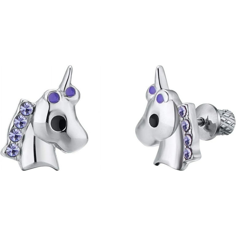 Screw back unicorn earrings clearance