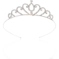 thumbnail image 1 of Girls Crystal Tiara Crown Silver Rhinestone Princess Headband Little Girl Tiaras Headpiece for Wedding Birthday Party, 1 of 4