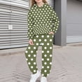 thumbnail image 1 of Girls Cute 2 Piece Outfits Sweatsuit Kids Fleece Hoodies Sweatshirt and Sweatpants Set Fall Tracksuit with Pockets New Two Piece Pants Set for Girls Work Army Green 4-5 Years, 1 of 5