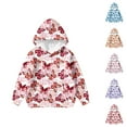 thumbnail image 1 of Girls Cute Butterfly Hoodies 2025 Long Sleeve Y2K Graphic Hooded Sweatshirt with Pockets Kids Pullover Tops, 1 of 1