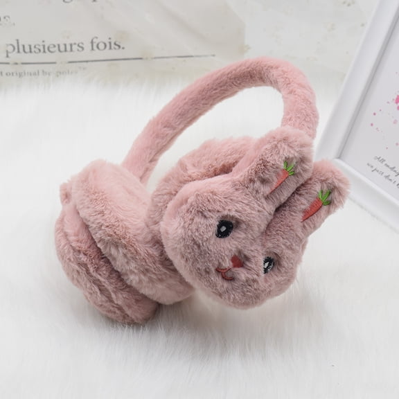 Girls Cute Cartoon Animal Winter Earmuffs Soft Faux Fur Ear Warmers for Adults Kids Thermal Plush Ear Muffs