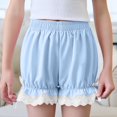 thumbnail image 1 of Girls Cute Chiffon Shorts 4-16Y Teens Drawstring Ruffle Bottoms Under Dress Lantern-Short Solid High Waisted Loose Lace Underwear Boyshorts, 1 of 6