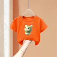 thumbnail image 1 of Girls Cute Clothes Short Sleeve Crew Neck T Shirts Cotton Casual Summer Graphic Basic Tshirts (2 Years, Yellow), 1 of 3