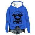 thumbnail image 1 of Girls Cute Cow Hoodies Funny Graphic Sweatshirt Hooded Cowgirl Long Sleeve Kids Oversized Pullover Tops Thin Fleece Spring Fall Sweatshirts, 1 of 3