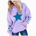 thumbnail image 1 of Girls Cute Graphic Hoodie Casual Long Sleeve Hooded Sweatshirt Pullover Tops,6-12 Months 12-24 Months 2t 3t 4t 5t 6t 7t 8t 9t Children Purple 10-11 Years, 1 of 4