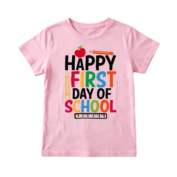 Girls Cute Graphic Tees With Prints Casual Shirts For Children Youth Stylish Top School Age 2-13