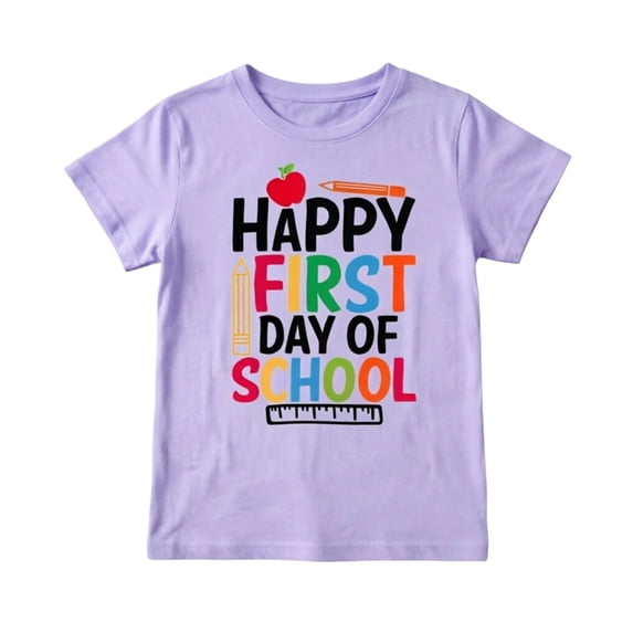 Girls Cute Graphic Tees With Prints Casual Shirts For Children Youth Stylish Top School Age 2-13