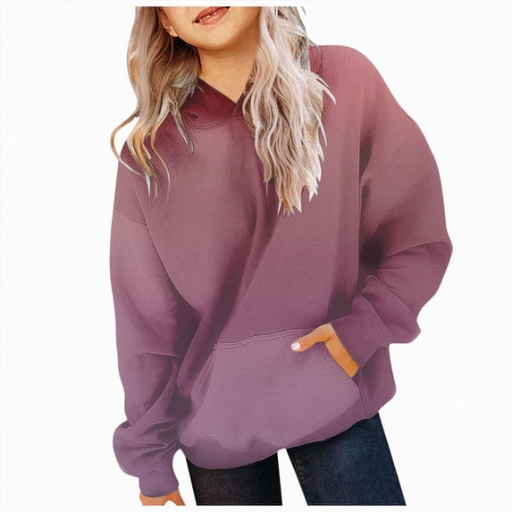 Girls Cute Hoodie Cartoon Long Sleeve Fall Outfit Preppy Hooded Sweatshirt,6-12 Months 12-24 Months 2t 3t 4t 5t 6t 7t 8t 9t Children Purple 1-2 Years