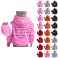 thumbnail image 1 of Girls Cute Hoodies 2025 Long Sleeve Dear Person Behind Me Graphic Hooded Sweatshirt with Pockets Kids Pullover Tops, 1 of 1