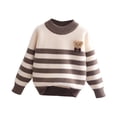 thumbnail image 1 of Girls Cute Knit Sweater Flower Crewneck Long Sleeve Cozy Chunky Loose Sweaters Fall Winter Pullover Tops for 5-13 Years, 1 of 2