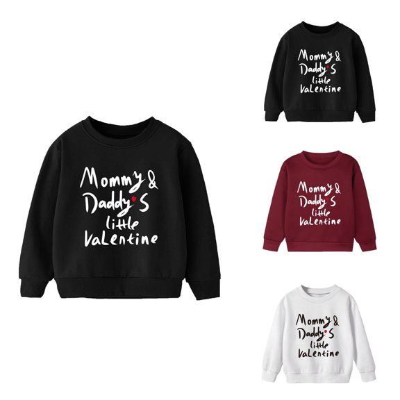 Girls' Cute Letter Print Pullover Hoodie, Warm Thick Round Neck Long Sleeve Sweatshirt for Toddlers, Casual Fall Winter Top for Baby Girls