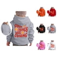 thumbnail image 1 of Girls Cute Print Hoodie Sweatshirt Long Sleeve Pullover Soft Crewneck Graphic Top for Kids Casual Style, 1 of 5