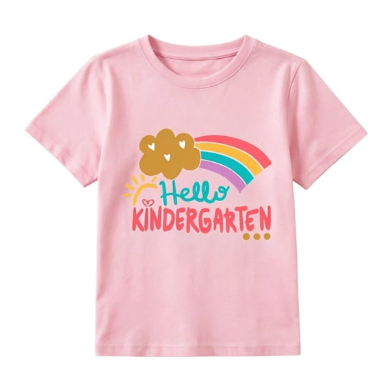 Girls Cute Printed Graphic Tees Casual Shirts For Children Youth Stylish Top School Season Age 2-13