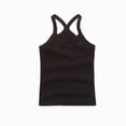 thumbnail image 1 of Girls Cute Shirts Racerback Tank Top Sleeveless Solid Toddler Clothes for Girls Gymnastics Playwear Black 18-24 Months, 1 of 4