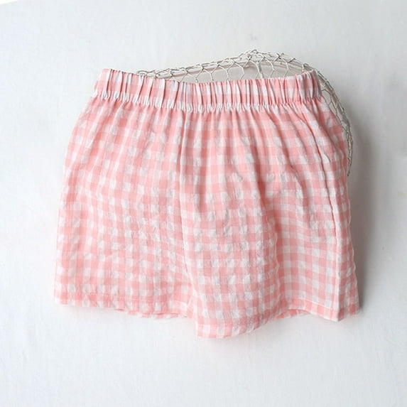 Girls Cute Shorts Casual Plaid Short Athletic Running Sports Shorts Youth Workout Pants Kids Summer Homewear Shorts