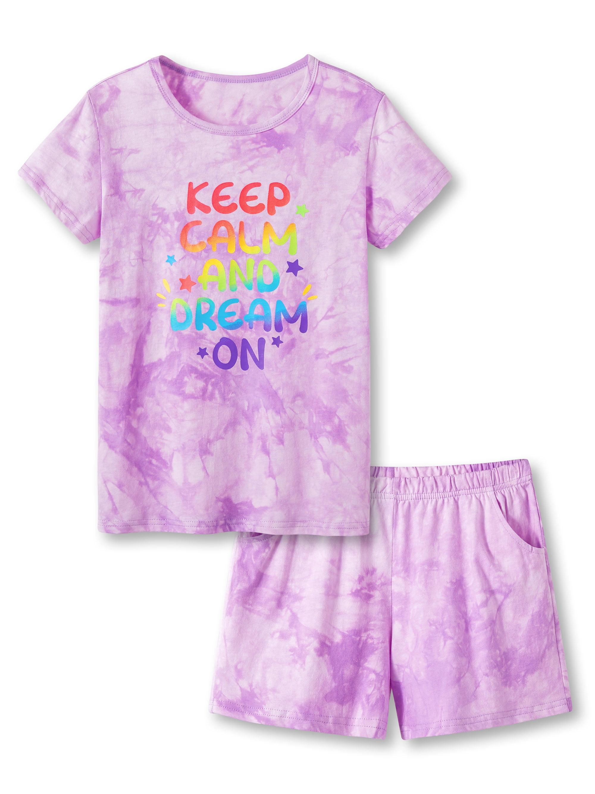 POP IT GIRLS SLEEPWEAR SHORTS SET - YELLOW