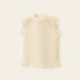 thumbnail image 1 of Girls Cute Tank Tops Cotton Sleeveless Going-Out Cami Top Size 1-9 Toddlers Kids Pullover Solid Color Ruffle Crewneck Vests Shirts Summer, 1 of 8