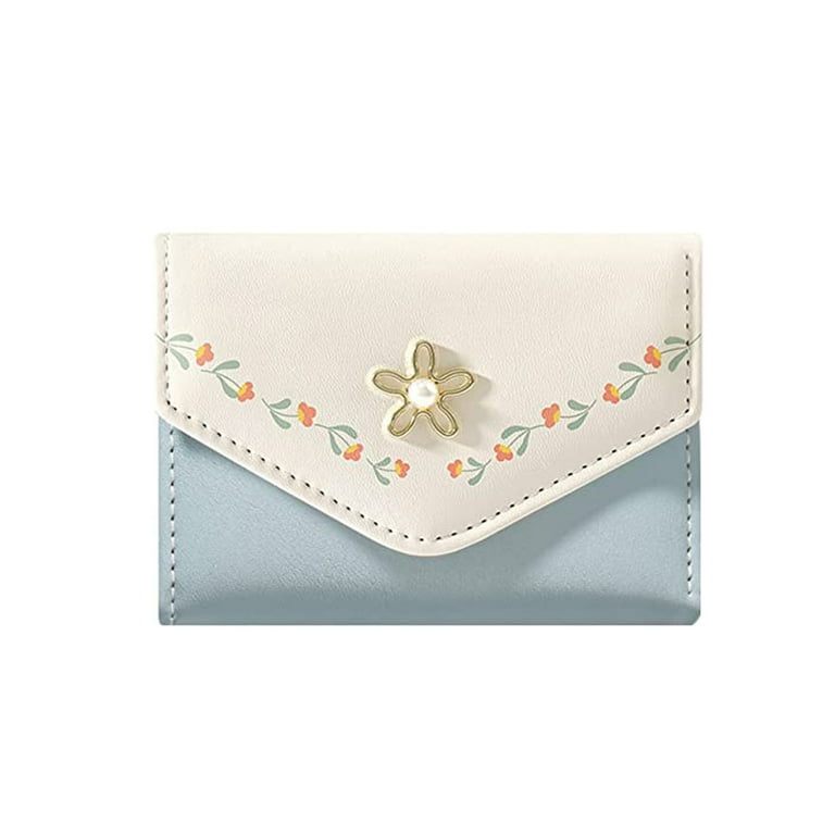 Girls Cute Tri-folded Wallet Small Wallet Cash PU Leather Pocket