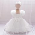 thumbnail image 1 of Girls Cute Tulle-Tutu Dresses with Hairbands Summer 6M-3Y Toddlers Kids Elegant Solid Sleeveless Bowknot High Waisted A-Line Dress, 1 of 8