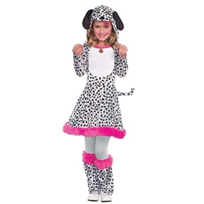 // Girl's I'm Seeing Spots Dalmatian Dog Costume//
