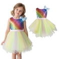 thumbnail image 1 of Girls Dance Girls Sequin Dress Tulle Dance Dresses Dance 80s Outfit for Kids Dance Performance Outerwear 5-6 Years, 1 of 3