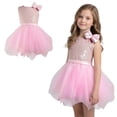 thumbnail image 1 of Girls Dance Girls Sequin Dress Tulle Dance Dresses Dance 90s Outfit for Kids Performance Dancewear 7-8 Years, 1 of 3
