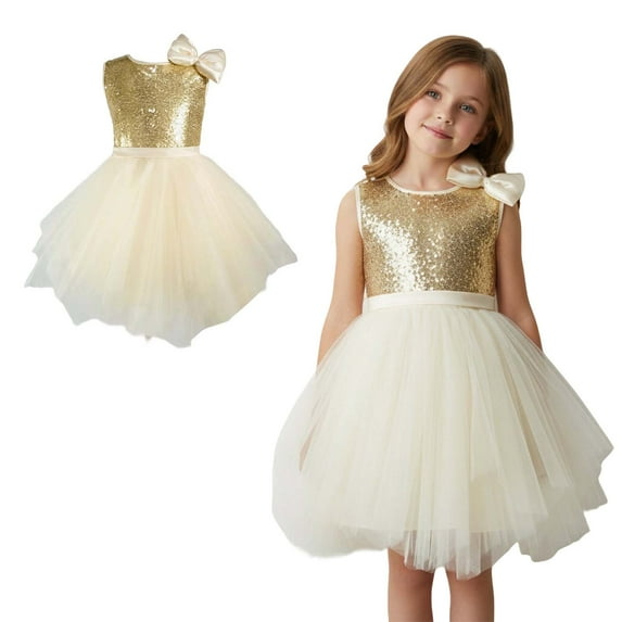 Girls Dance Sequin Dress Tulle Dance Dresses Dance Dance Outfits for Girls Performance Dancewear 5-6 Years
