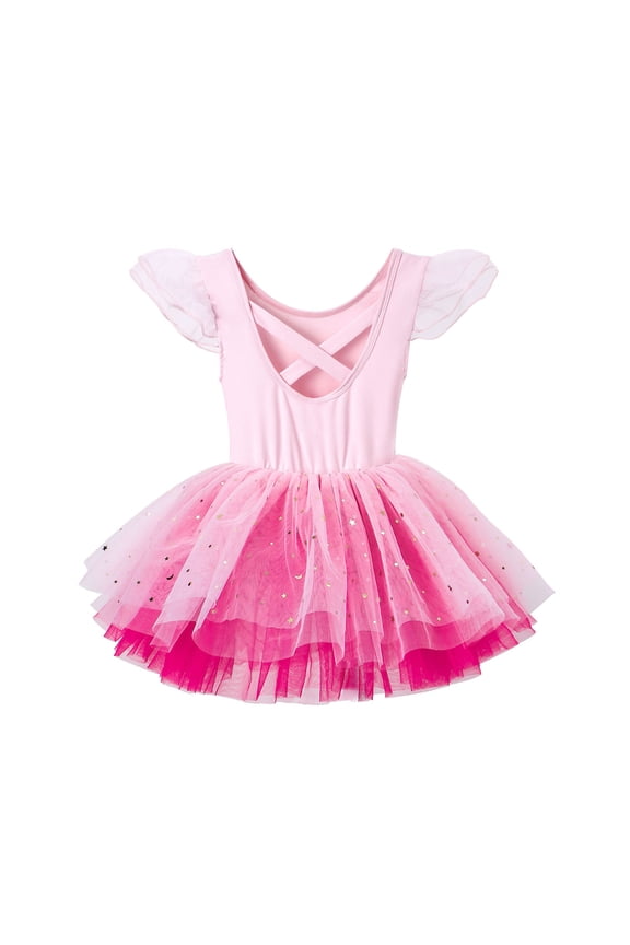 Girls Dance Dress Ballet Practice Tutu Skirt for Performances and Recitals Training Wear with Flared Design