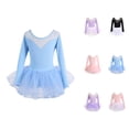 thumbnail image 1 of Girls Dance Dresses Performance Outfits Short Sleeve Set for Ballet Jazz Tap Girls Dance Dress for School Party Class Practice Summer Playwear, 1 of 2