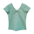 thumbnail image 1 of Girls Dance Outfit Set for Kids Summer Sleeveless Top and Shorts Playwear for Everyday Casual Outdoor Activities - Comfortable Stretchy Elastic Waist Age 5-14, 5-6 Years, Green, 1 of 1