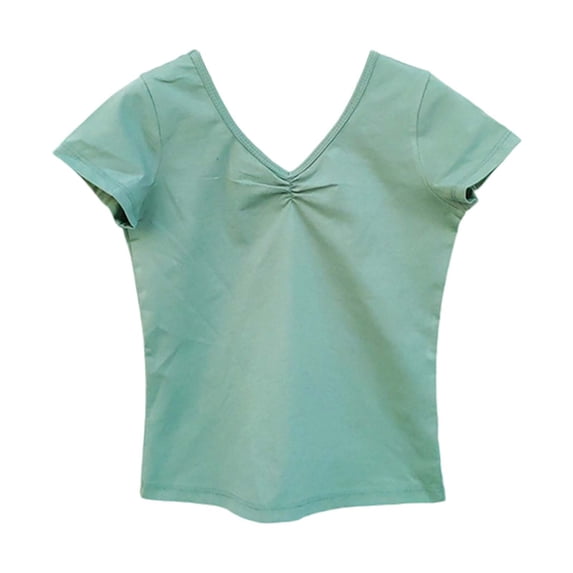 Girls Dance Outfit Set for Kids Summer Sleeveless Top and Shorts Playwear for Everyday Casual Outdoor Activities - Comfortable Stretchy Elastic Waist Age 5-14, 5-6 Years, Green