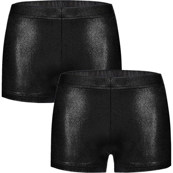 Girls Dance Short for Gymnastics Athletic Shorts Sparkle Glitter Tumbling Bottoms