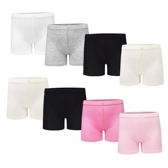 Girls Dance Shorts Breathable and Comfy Kids Cycling Shorts 8 Pack Stretchy Dancing Bike Pants for Girl Sports Play Underdress 2-3 Years