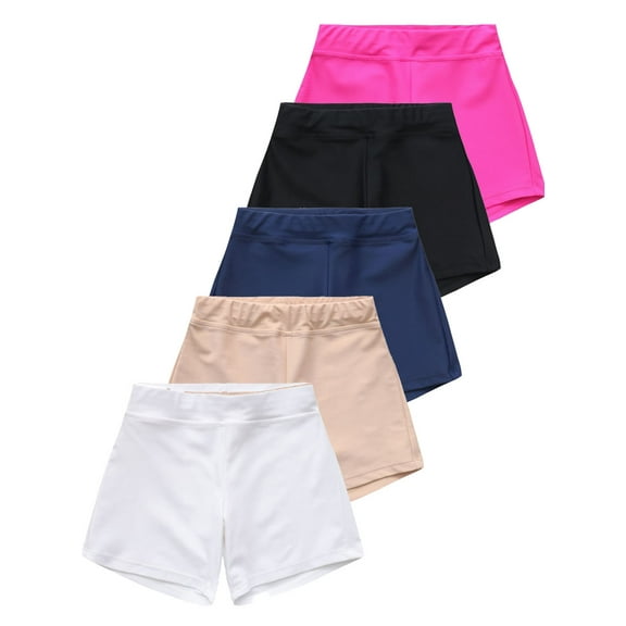 Girls Dance Shorts Gymnastics Shorts for Tumbling Volleyball Cheer Ballet Spandex Biker 4-14Y
