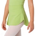 thumbnail image 1 of Girls Dance Skirt Ballet Practice Wrap Side Slit Elastic Waist Shaping Tutu Performance ClassLight Green4-5 Years, 1 of 3