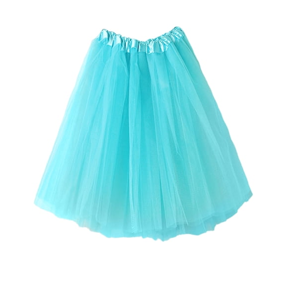 Girls Dance Skirts Kids Short Tutus Skirts, Midi Tulles Party Skirt for Teen Girls, Princess Ballets Dance Skirts Girls Princess Ballets Skirts Light Blue One Size