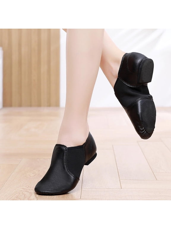 Girls Dance Sneakers for Kids – Soft Sole Jazz Shoes Ideal for Practice and Performance in Everyday Play and School Settings, 6-7 Years, Black