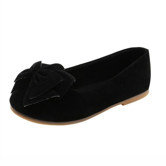 Girls Dance Student Bowknot Boy Shoes Size 11 Princess Soft Solid Girl Shoes Size 12 Shoes Kid Children Single Girl Shoes Size 9 Shoes 25