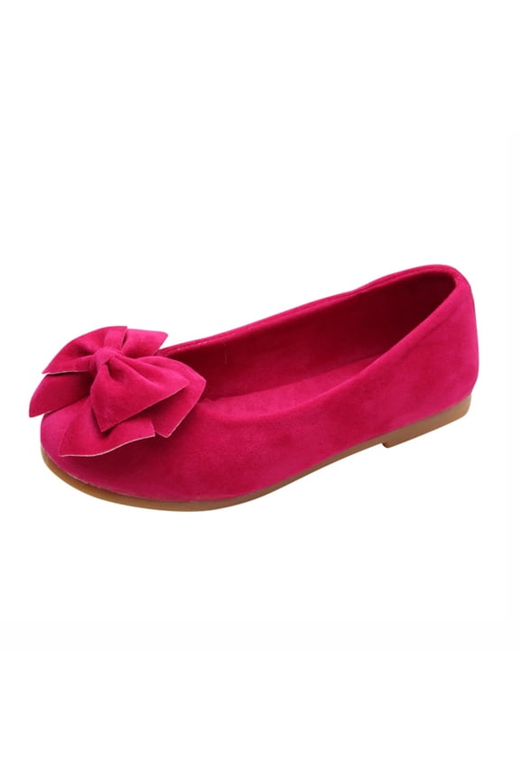 Girls Dance Student Bowknot Little Girls Tennis Shoes Princess Soft Baby Solid Girls Cleats Size 3 Shoes Kid Children Single infant Shoes Baby Shoes