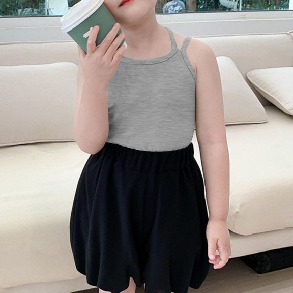 Girls Dance Tank Tops Racerback Camisole Undershirts Spaghetti Strap Vest Athletic Clothes Tank Tops for Girls Summer