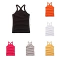 thumbnail image 1 of Girls Dance Tank Tops Toddler Black Racerback Sleeveless Top Girl Undershirts for Ballet Gymnastics 5-6 Years, 1 of 4