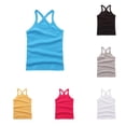 thumbnail image 1 of Girls Dance Tank Tops Toddler Blue Racerback Sleeveless Top Girl Undershirts for Ballet Gymnastics 8-9 Years, 1 of 4