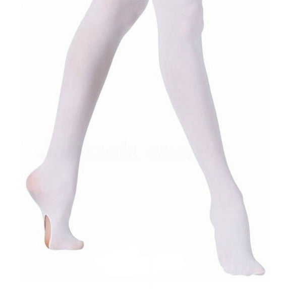 Girls Dance Tights Leggings Princess Soft Solid Color Pantyhose Ballet Fashion Socks Toddler Kids (S, White)