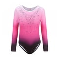 thumbnail image 1 of Girls Dance Wear, Stretchy Gym Suit One-Piece Long Sleeve Ballet Leotard Training Suit for Dance Class, Gymnastic Exercise, 1 of 7