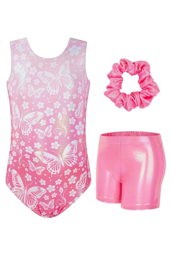 Girls Dance and Gymnastics Leotard,Hollow Back Sleeveless Leotard