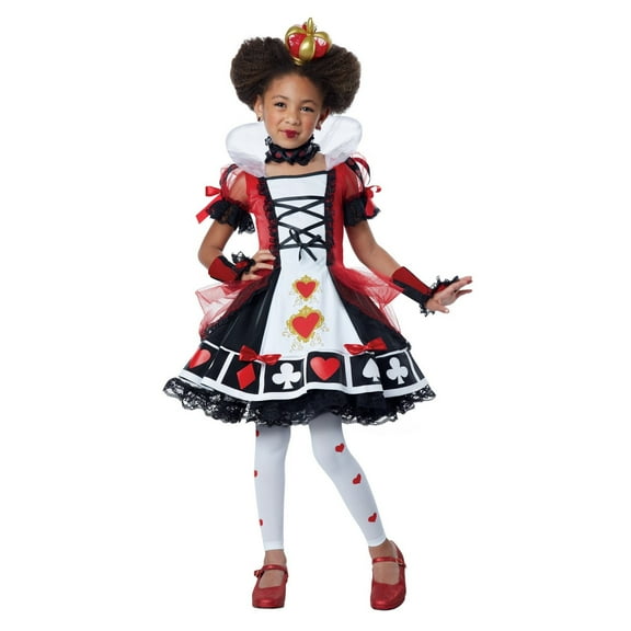 Girls Deluxe Queen Of Hearts Halloween Costume