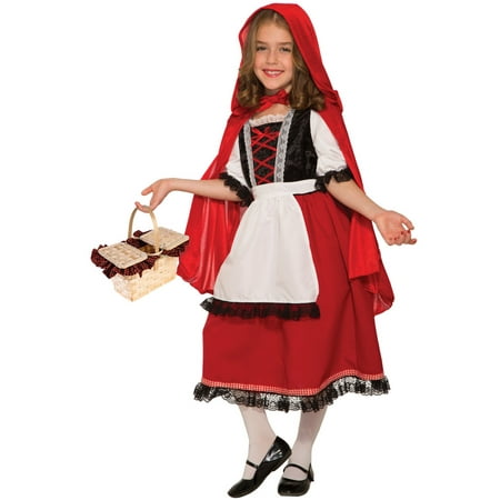 Rubies Deluxe Red Riding Hood Costume for Kids, Girls Large