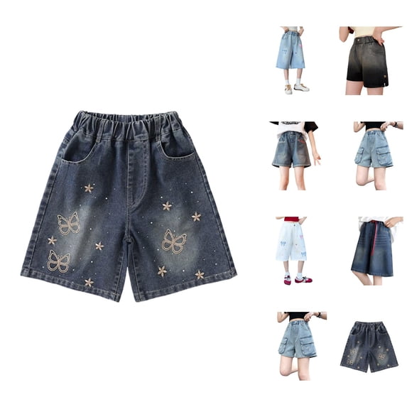 Girls Denim Shorts For Everyday Play Lightweight Junior Denim Bottoms For And Summer